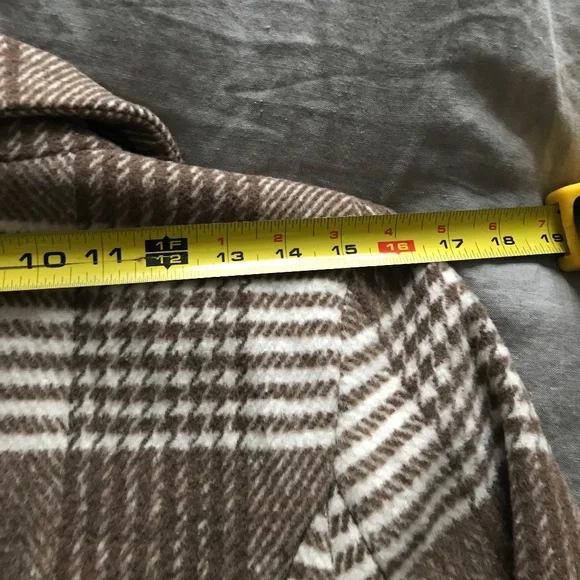 NWT Classic Long Plaid Coat - Picture 6 of 7